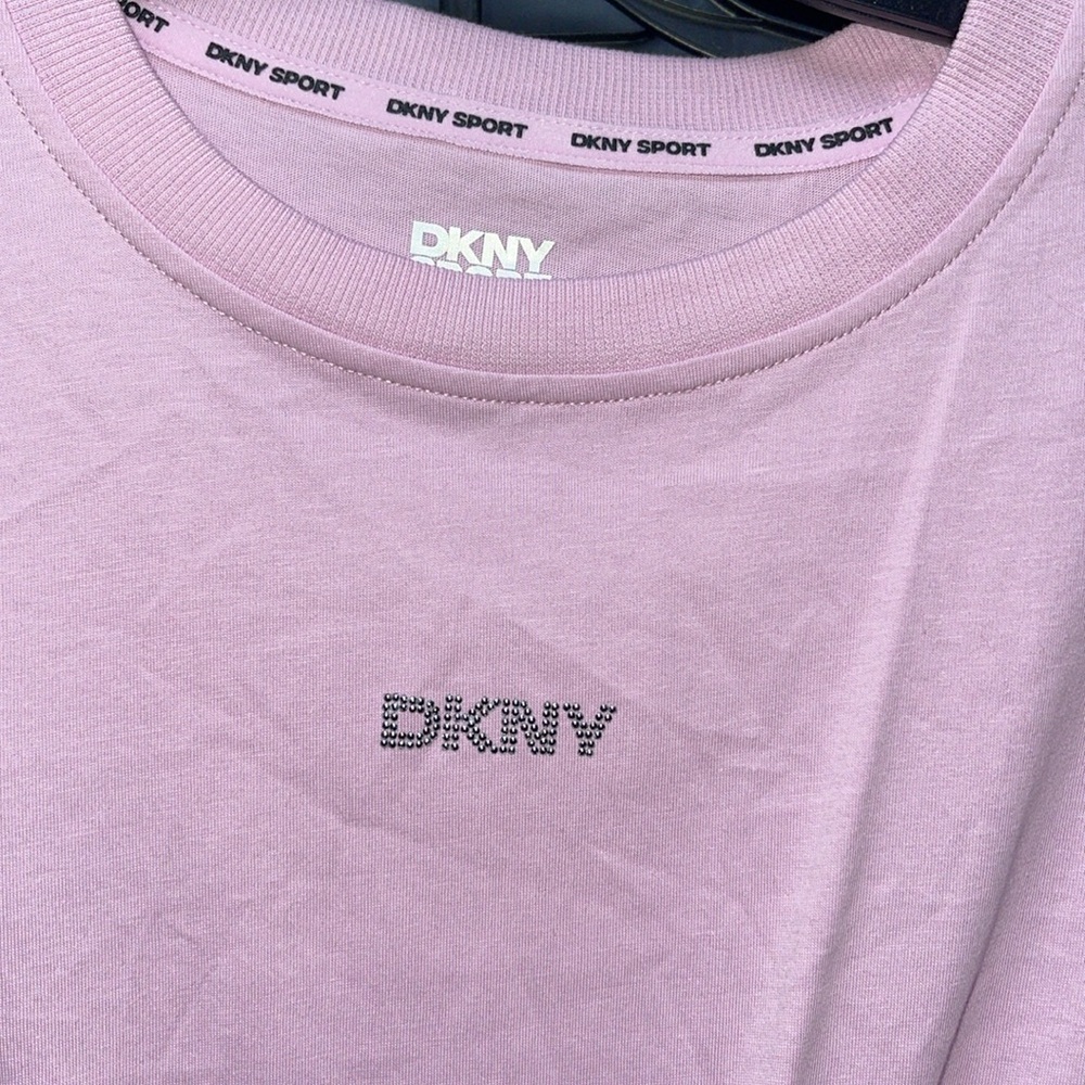 DKNY Sport
Women's Cotton Metallic-Logo T-Shirt, Orchid - Picture 3 of 3